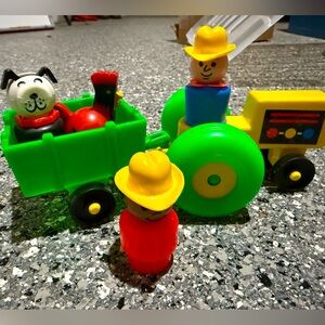 Vintage Fisher Price Little People Farm Toys